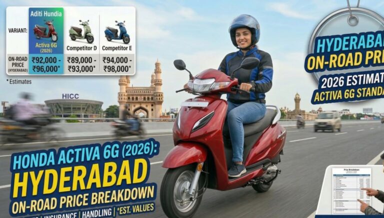 Honda Activa 6G Standard On Road Price